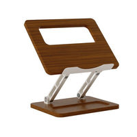 Wood Grain Laptop Stand, Vertical Heightening Heat Dissipation Rack with Storage Slot, Non-Shaking