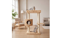 Feline Furniture with Condo Wooden Cat climberSaving Furniture for Living Room, Bedroom