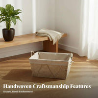 Woven Rope Basket multipurpose Storage container Soft Texture for Nursery, Students
