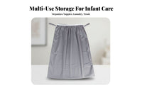 2 Pieces Hanging Diaper Bag Long-Lasting Reusable Diaper Pail Liner Waterproof Trash Can Liner Odor Locking Elastic Top Garbage