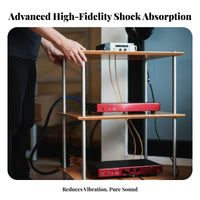 Audiophile Grade High-Fidelity Equipment Rack Shock Absorbing Vibration Isolation Stand High Stability Multi-Tier Audio Rack Sturdy Construction for Audiophiles, Listening Room
