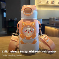 Kids' Insulated Water Bottle Children's Tumbler Double Walled Stainless Steel Tumbler for Students, Young Children, School, Outdoor