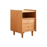 Minimalist Design Nightstand with Drawers Long-Lasting and Sturdy 2-Drawer Wooden Cabinet Polished Rounded Corners Bedside Table Versatile Use for Apartment Dwellers, Homeowners, Adults, Small Areas, Living Room, Hallway