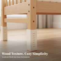 Wooden Bedside Cradle Solid Beech Wood Attached Infant Bed Liftable Guardrail Sleeping Infant Crib for Newborns, Young Children, Nighttime Feedings