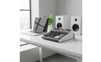 Compact 4-Channel Mixer Portable Sound Mixer with USB Interface 3-Band EQ Mixing Console with Bluetooth Digital for Streamers, Podcasters, Vocalists, Home Studio, Live Broadcasting, Karaoke