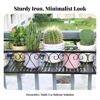 Space-Saving Railing Planter Box Adjustable clamps Plant Holder Easy Installation Hanging Shelf multipurpose Use for Gardeners, Apartment Dwellers, property owners, Balcony, sillsill, Fence, Patio