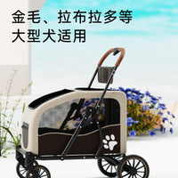 Large Foldable Pet Stroller for Medium and Large Dogs, Outdoor Use, Senior Dog Cart