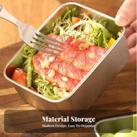 Large Capacity Stainless Steel Food Container Reusable Stainless Steel Food Storage Container Long-Lasting for Students, Picnic, Picnics