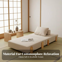 6 Pieces Japanese design Modular pad Sofa Set Foldable transformable Couch Multi-Functional Floor Seating Space Saving for Apartment Dwellers, Students, Young Adults, Bedroom, Lounge Area