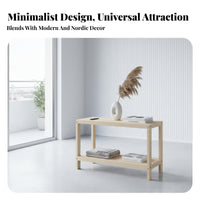 Floor-Standing dual-level Wooden Side Table Simple Design Multi-Tier accent table Space-Saving Nightstand adaptable Use for Apartment Dwellers, property owners, Living Room, Small areas, Entryway, Home Office