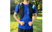 Running Vest Backpack Zippered Pockets Sleeveless Vest Backpack Elastic Lacing Outdoor Gear for Hiking, Bicycling