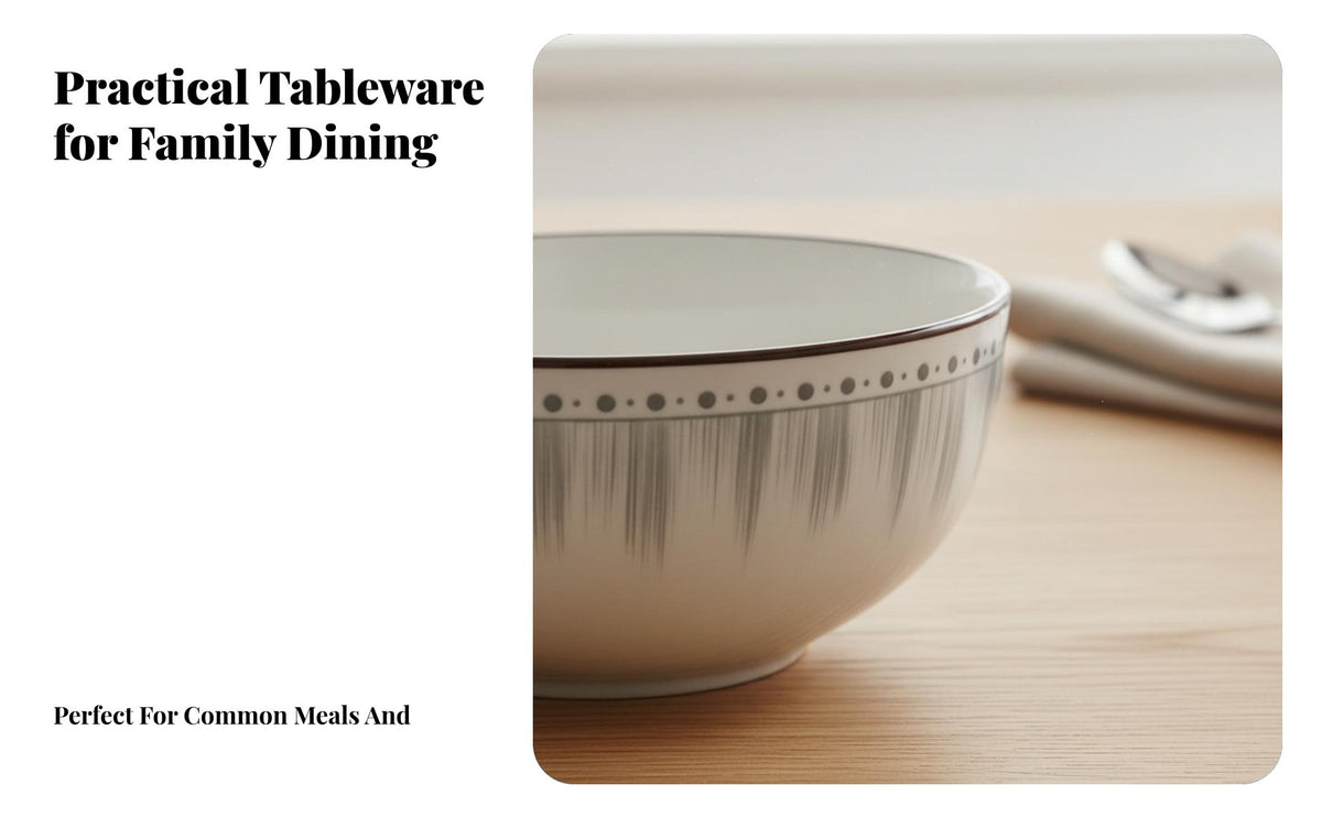 Underglaze Ceramic Bowl, Striped Dinnerware, Modern Minimalist Tableware, Elegant Gift