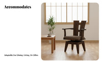 Spindle rear rotating Armchair With Armrests Upholstered rotating Chair for Bedroom