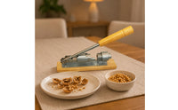 Screw-Style Manual Walnut Nut Splitter Metal and Wood Lever Nut Splitter Tabletop Household Tool Adjustable