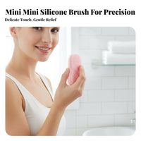 Silicone Face Brush Gentle on Skin Mini Nose Cleaning Brush Massaging Silicone Face Scrubber for Adults, Teenagers, Home Spa, Shower, Washroom