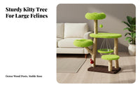Scratch-Resistant Posts Tree-Shaped Feline Structure Stable Base Multi-Level Scratching Structure Cozy Hideaway Activity Hub Easy to Assemble for Felines, Apartment Dwellers, Kittens, Small Areas, Indoors, Living Room, Bedroom