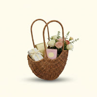 Rattan Flower Basket Decorative Wicker Flower Basket Lightweight for Living Room