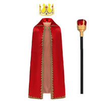 Regal Cloak with Regal goldenTrimmed King Cape with Children's Costume for Children, Girls, Halloween, Cosplay, Themed Parties