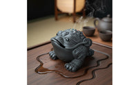Tea Pet Frog Wealth Symbol Table Ornament Handmade Decor for Gift Display