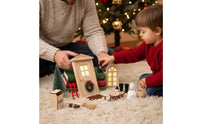 Diy Christmas House Kit Festive Miniature Scene Kit with Snowman Artisanal Miniatures Delicate for Shelf Decor