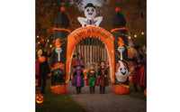 Inflatable Archway with Skeleton Outdoor Halloween Archway Giant Arch Decoration for Party Hosts, Yard