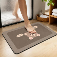 Diatomaceous Earth Bath Mat Quick Dry Non-Slip Absorbent Bathroom Floor Mat
