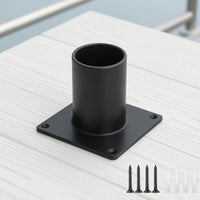 Outdoor Post-Mounted Fixture Base Adapter Rust-Resistant Pier Mounting Base with Mounting Hardware Bolt-down