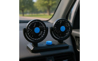 Adjustable Air Movement twinHead Car Fan Control Knob 360 Degree Rotatable Car Fan
