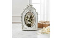 Bowknot Oval Frame Handcrafted Finish Ornate Relief Frame Gift Idealhome Decor for Living Room, Desktop