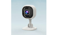 Compact Security Camera with Mounting Plate Smart Pan and Tilt Camera Wireless Tabletop for Caregivers, Parents, Pet Owners, Home Monitoring
