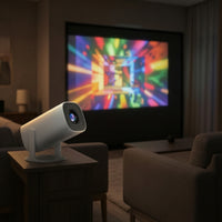 Adjustable Projection Device with Stand Compact Portable Projection Device Sleek for Movie Lovers, Families, Home Theater, Bedroom