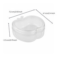 Fruit-Shaped Box Versatile Transparent Box Compact Small Organizer Container for Workbench, Craft Room, Desk Drawer