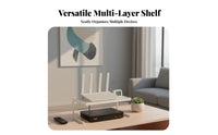 Router Stand Heat Dissipation Design Router Rack Space Saving Set-Top Box Holder for Living Room, Home Office