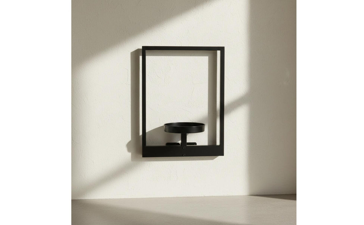 Space Saving Wall Mounted Plant Holder Modern Design Metal Frame Plant Shelf Minimalist Design Rectangular Wall Planter Easy Installation for Balcony, Garden, Living Room, Bedroom