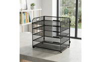 Desk Organizer with Pull-out Trays Space-Saving Paper Sorter Sturdy