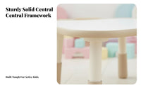 Double Seating Adjustable Table and 2 Chairs Set Multi-Functional Figure-EightShaped Table with 2 Sofa Chairs Safe Rounded Corners children's Furniture Easy to Clean for Toddlers, Preschoolers, Parents, Playroom, Nursery, Classroom, Living Room