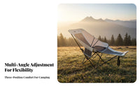 Foldable Design Highrear Reclining Camp Chair Includes Carrying Bag Highrear Camp Chair with drink Holder Stable Frame Portable Seating sturdy Duty for Campers, Anglers, Adults, Camping, Fishing, Picnics, spineyard