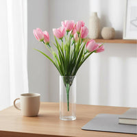 Artificial tulip Bouquet Fake Bloom Flower Bunch Bright Hues Home Decoration for Brides, Event Planners, Wedding, Dining Table, Office