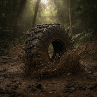 RC Crawler Tire with Sponge Insert Deep-Pattern RC Model Vehicle Tire Sidewall Support Wheel Foam Insert for Hobbyists