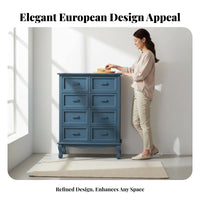 No Assembly Required 5-Drawer Cabinet Solid Wood Construction Storage Furniture Large Capacity Chest of Drawers Strong Load-Bearing for Homeowners, Renters, Students, Bedroom, Entryway, Hallway