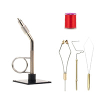 5 Pieces Fly Tying Vise with Tool Kit Detachable Fly Tying Vise with Base Stable for Beginners