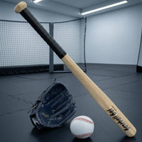 4 Pieces Wrapped Handle Children's Baseball Set Stitched Starter Baseball Kit Laced Hitter Glove Set Soft