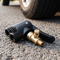 Solid Brass Presta/Schrader Valve Adapter Airtight Tire Inflator Adapter Heavy-Duty Dual Valve Connector Corrosion-Resistant for Workshop
