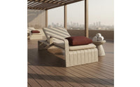 Woven Outdoor Daybed Weather Resistant Poolside Lounge Chair Powder-Coated Finish Aluminum Frame Lounger for Balcony, Hotel, Garden