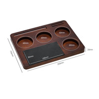 Espresso Station Base Wood Storage Board Compact Coffee Tool Organizer for Baristas