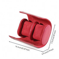 Watch Roll Leather-Like Watch Roll Case Secure for Commuters, Business Trips