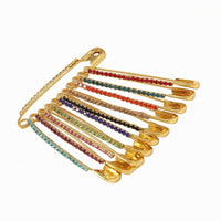 Waist Tightener Pin Lightweight Decorative Brooch Pin Alloy Metal Rhinestone Scarf Clip for Dress Styling