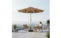 Patio Umbrella with LED Lights Bi-colorColor Outdoor Umbrella with LED Lights Lighted for Homeowners, Cafe Owners, Backyard, Poolside