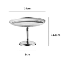 Dessert Platter with Pedestal Circular Base Stainless Steel Dessert Stand