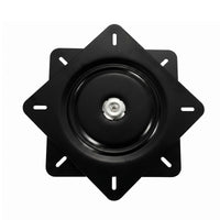 Mounting Slots Black Steel Turntable Base Slimline Square Mount Turntable Base Matte Heavy Duty Swivel Plate